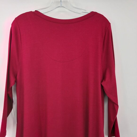 Soft Surroundings SANTIAGO Red Maxi Dress Large Cotton Modal - Picture 7 of 15